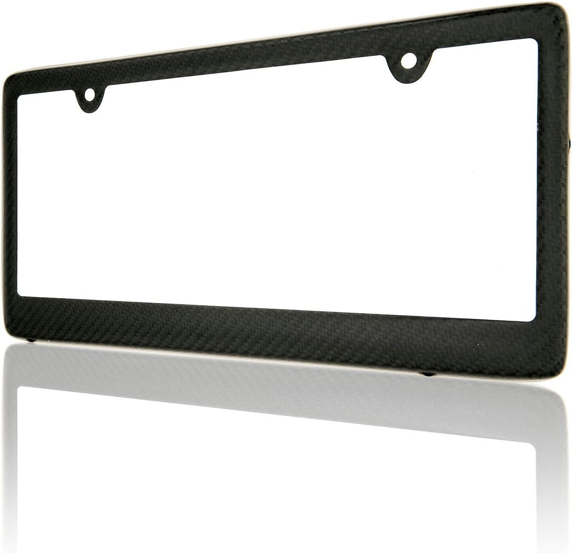 BLVD-LPF OBEY YOUR LUXURY Real 100% Matte Black Carbon Fiber License Plate Frame TAG Cover FF