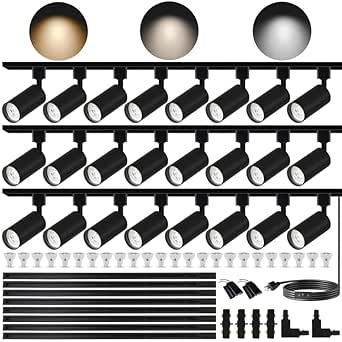 Dimmable 12-Pack GU10 White Track Lighting Kit With Dedicated Dimmer, All-in-One - Foto 5