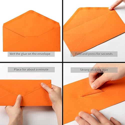 Miniatura 4 de Paquete de 50 sobres de negocios #10 estándar con solapa en V para cheques de oficina, membrete de negocios, correo de 4.13 x 9.49 pulgadas (10