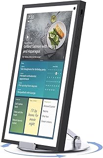 Swivel and Tilt Stand for Echo Show 15, Aluminum Stand for Show 15.6" Smart Display and Up to 18" iPad/Tablets, with 360 Degree Rotating Base, Viewing Angle Adjustable, No Need Mounting