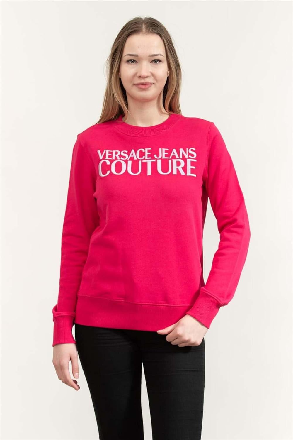 VERSACE JEANS COUTURE R Logo Nakışlı Sweatshirt, 76HAIT01CF01T