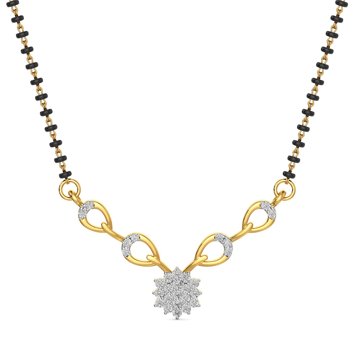 joyalukkas 18k (750) Rose Gold and Diamond Mangalsutra for Women-picture-15