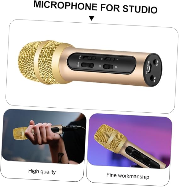 Lightweight Durable Handheld Microphone for Karaoke Home, Versatile for Parties and Stage Performance