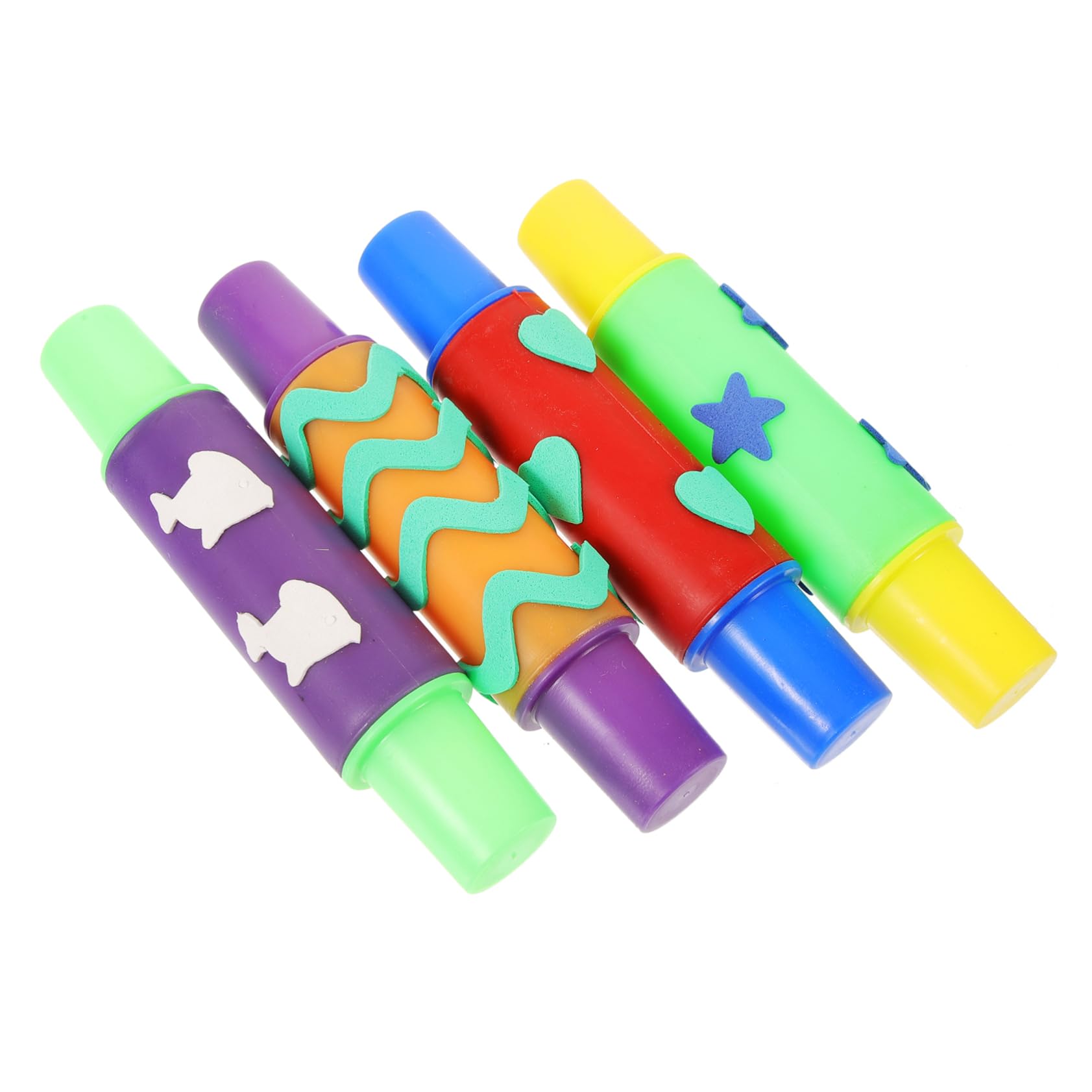 LIFKOME 4Pcs Painting Sponge Roller Ergonomic Brush for Creative Art Projects Art Tool for Painting Fun Enhances Imagination and Skills