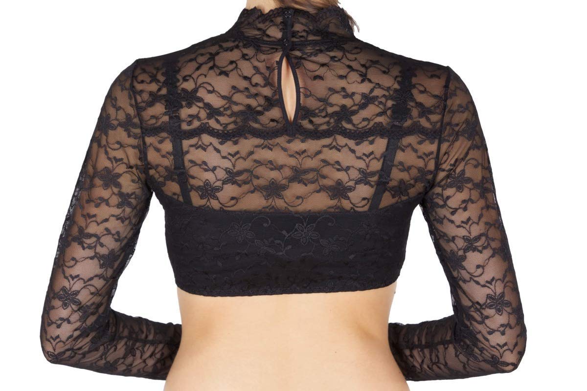 Nina von C. Damen Spitzen Dirndlbluse Jenna Langarm 48470971 - Weiß