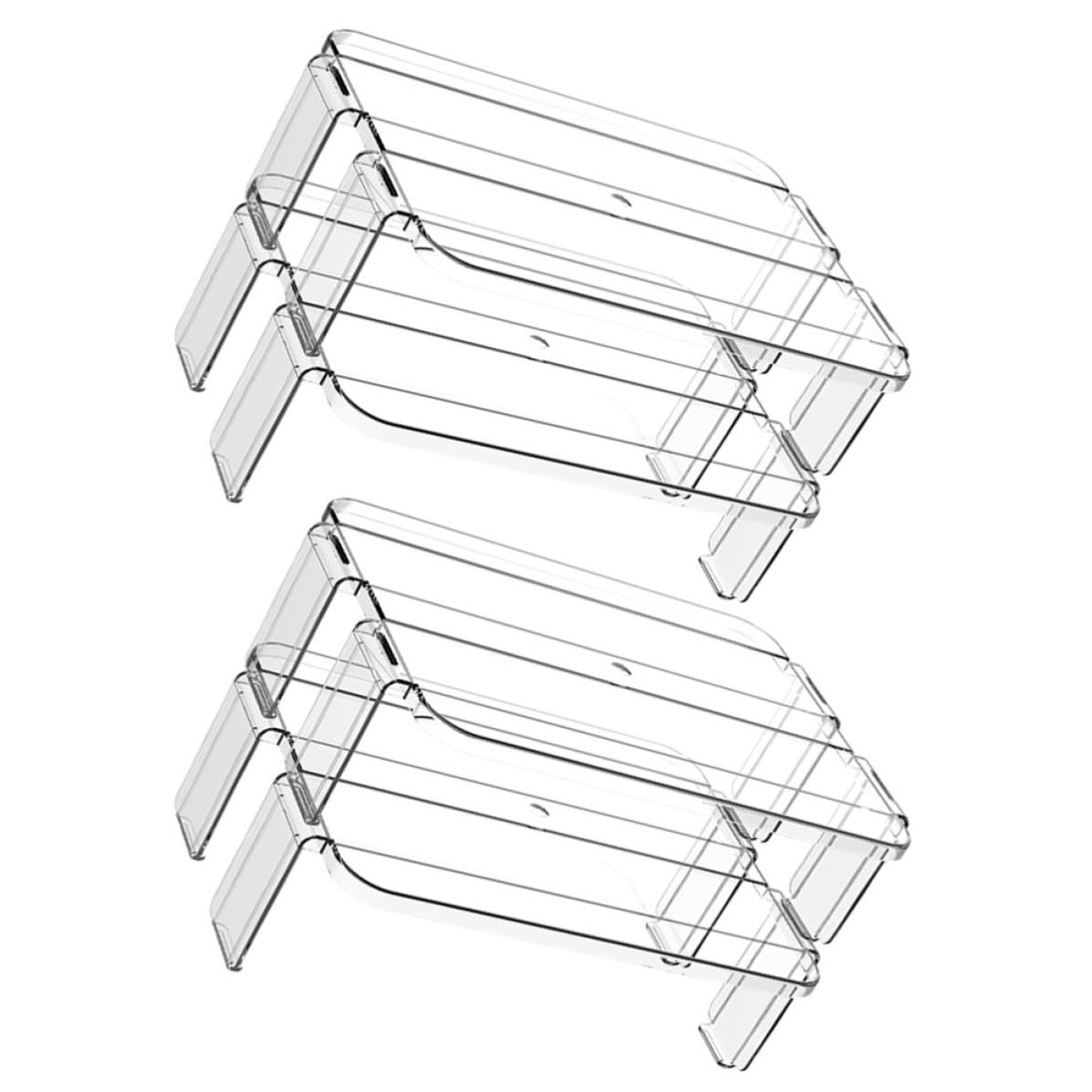 Estante de Almacenamiento Superponible Plástico 2 Piezas para Nevera