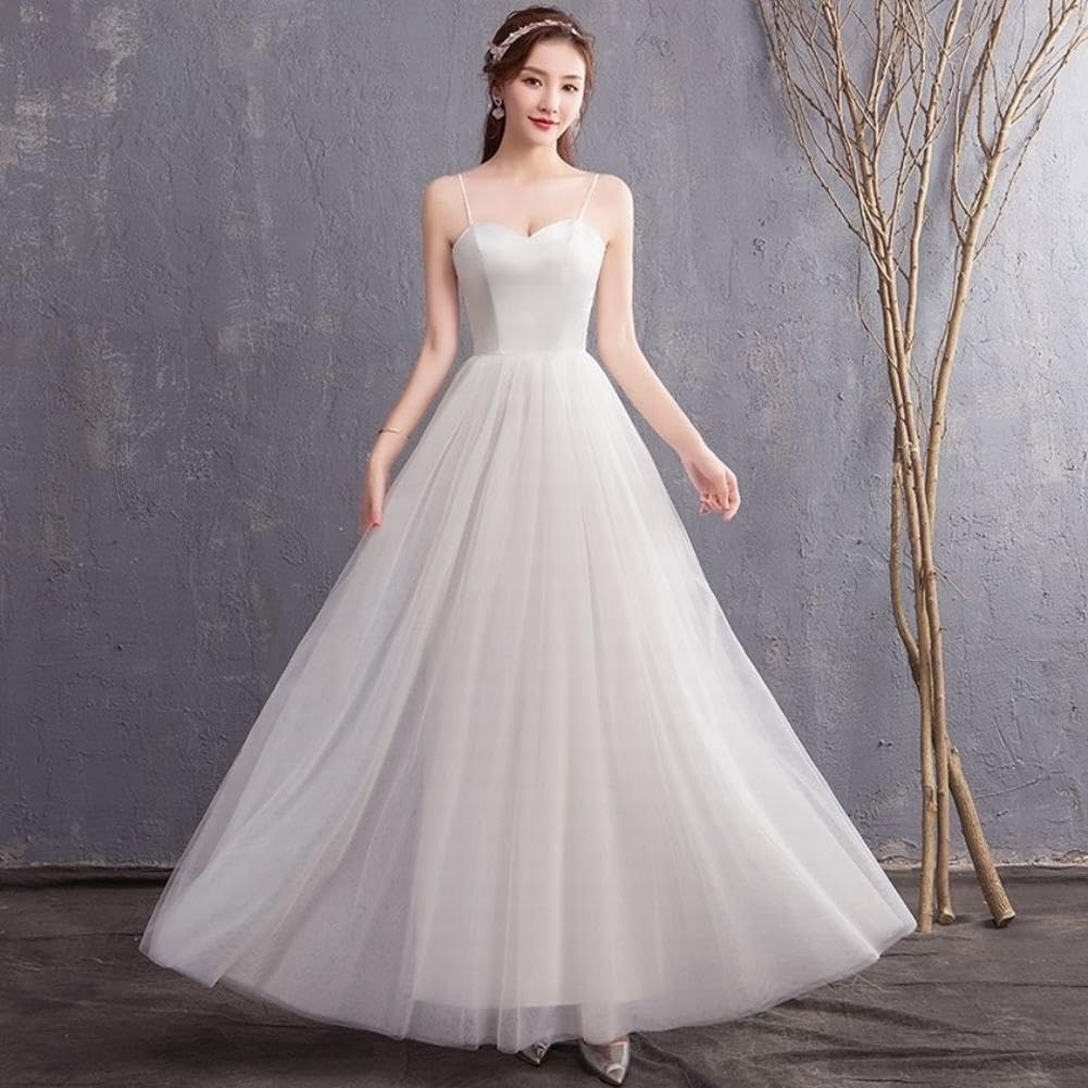 Moda ślubna Suknia ślubna w stylu europejskim Suknia damska prosta, slingowa, rękodzieło Elegancka sukienka damska Zabawna sukienka męska, biała-12, biała-12,White-12