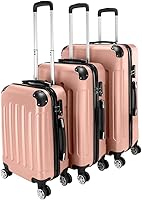 Vista 50 de Juego de equipaje de 3 piezas – Maletas con ruedas giratorias multidireccionales – Bolsa de viaje Maleta ABS con bloqueo TSA – Maletas de carcasa