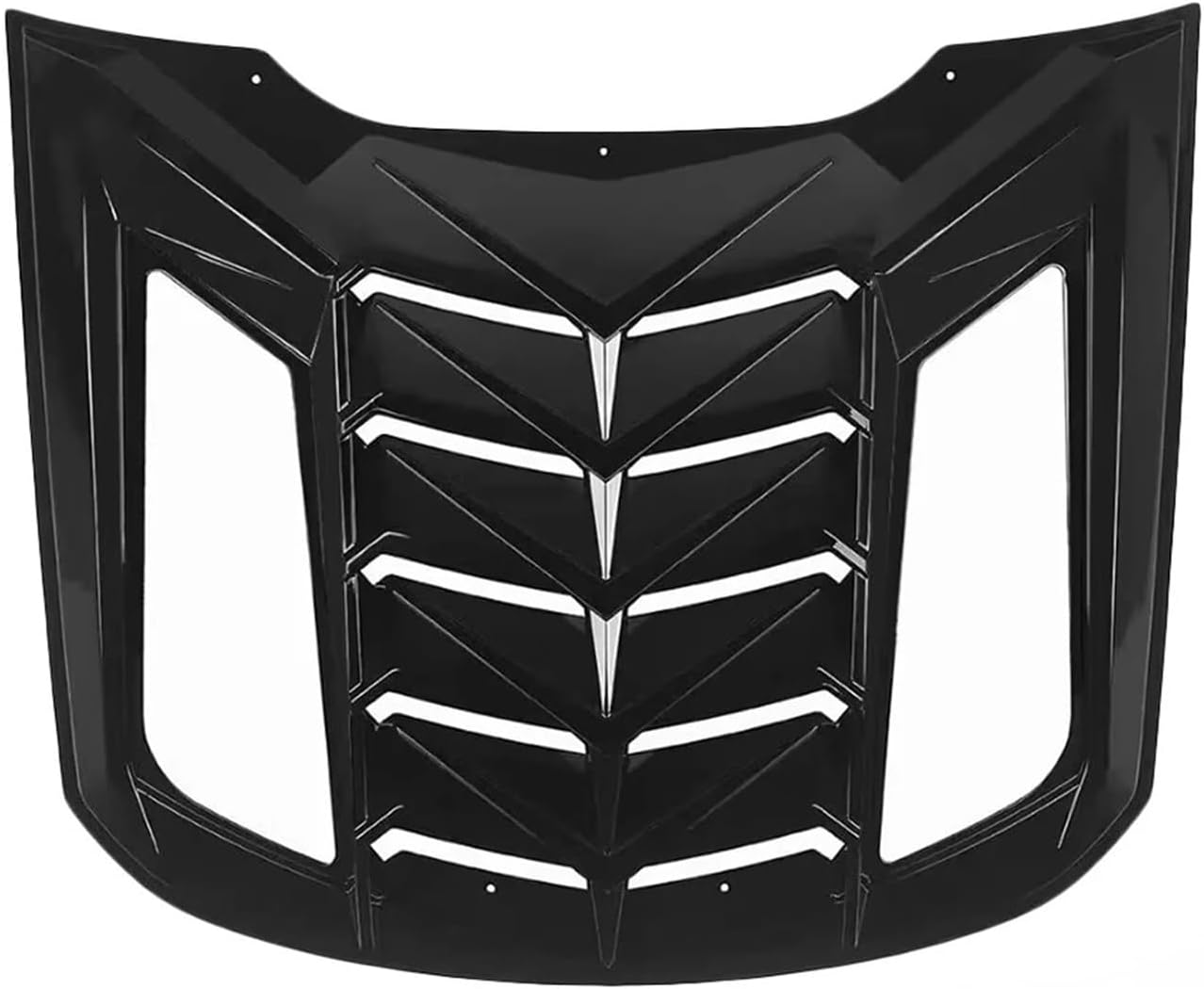 Automotive Parts Back Louvers Compatible For Ford Mustang 2015-2023 Upgrade GT500 Style Rear Window Scoop Louver ABS Sun Shade Cover(Gloss Black)