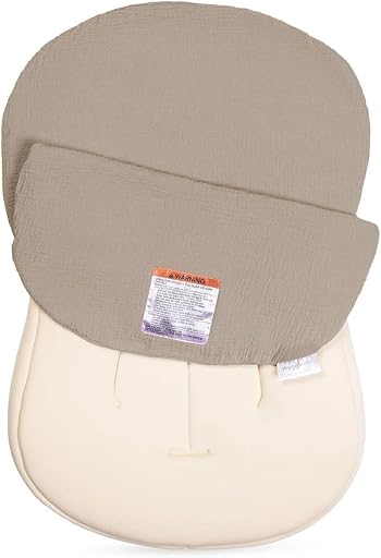 snuggle me Baby Lounger Muslin Cover, 100% Organic Cotton Newborn Lounger Cover, Soft and Breathable Baby Nest Slipcover for Boys Girls - Birch
