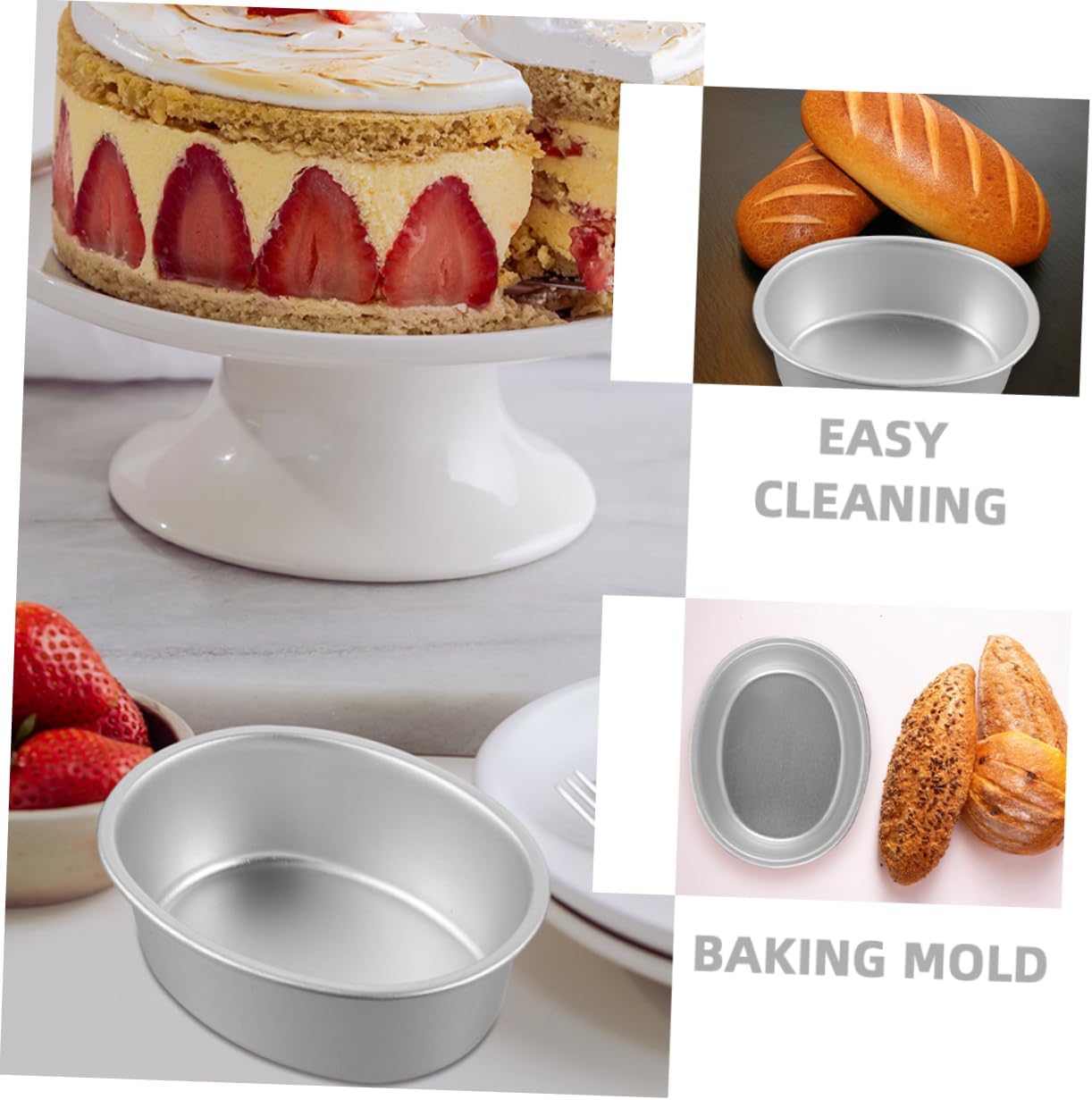 Zerodeko 12Pcs Aluminum Alloy Cake Mold Set Non Stick Baking Molds for Bread Cheesecake and Desserts with Honeycomb Design for Even Heat Distribution