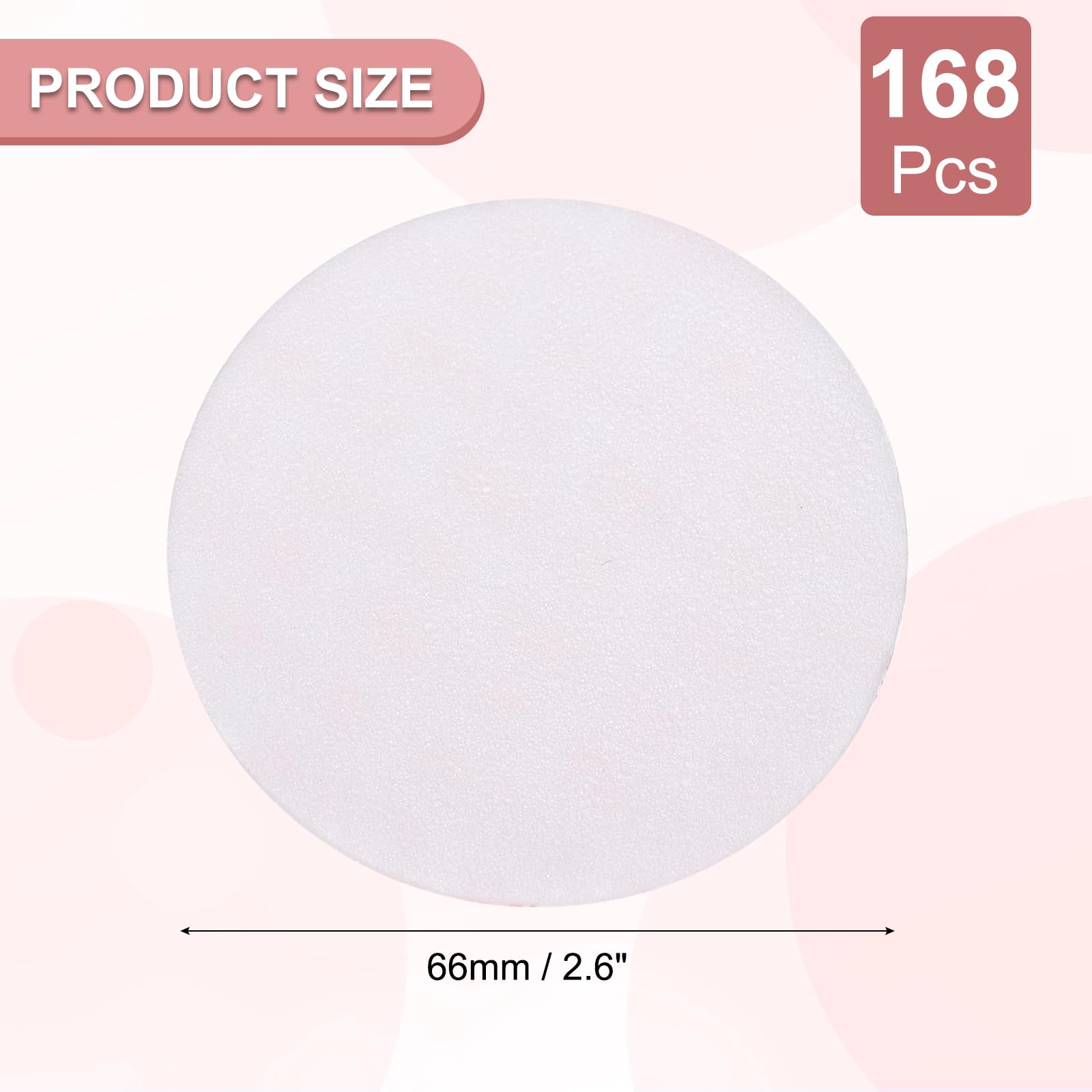 PATIKIL 168 Stück Schaumstoff Dichtringe 66mm/2.6" Druckversiegelung Selbstklebend Wasserdicht Für Glasbehälter Lebensmittelbehälter Roter Text