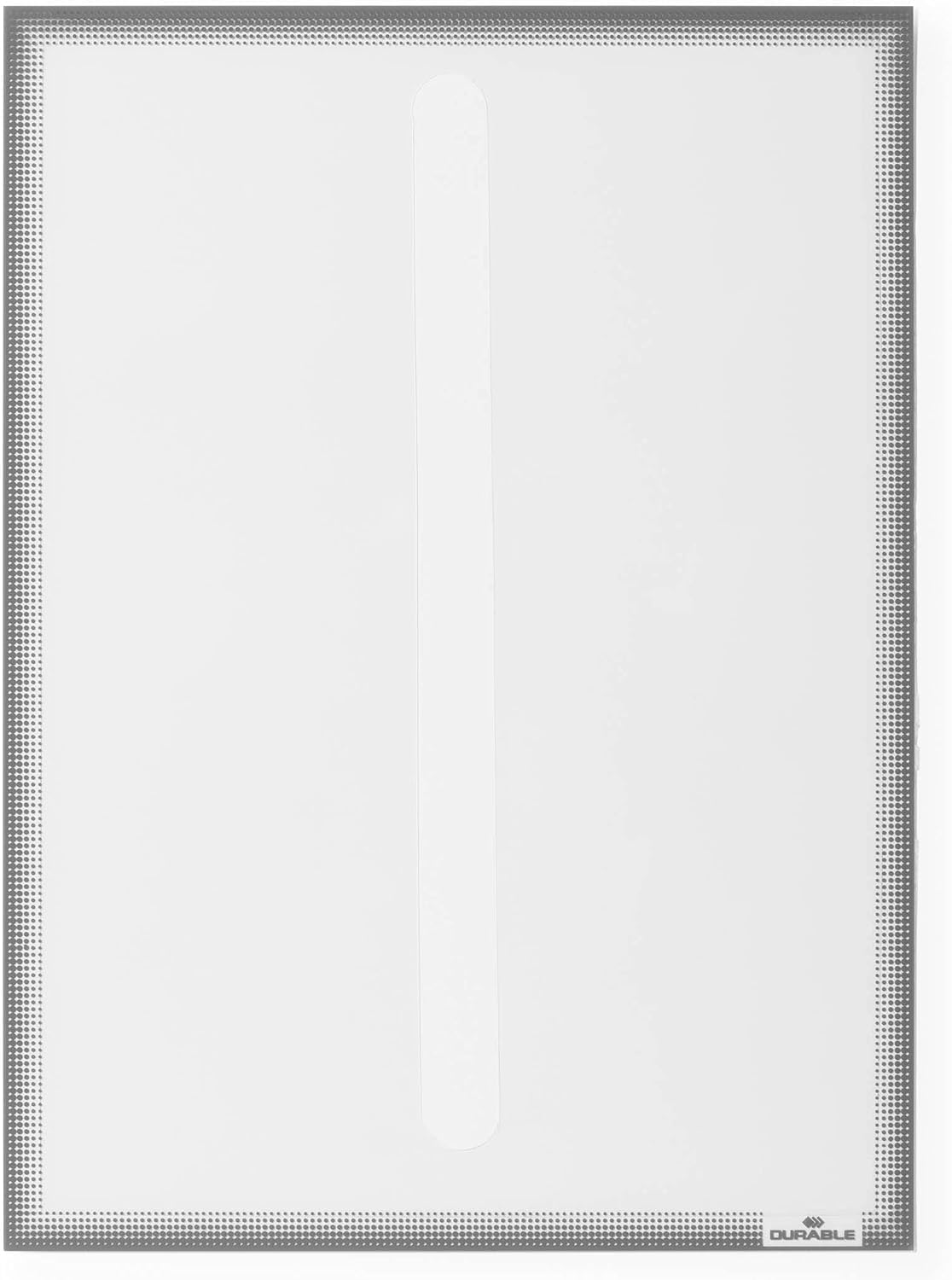 DURABLE - Porte affiche - Pochette affichage A4 - Fixation vitrostatique - Pour surfaces vitrées - Pour documents A4 - Résistante UV - Gris anthracite - Sachet de 5 pièces - 501457