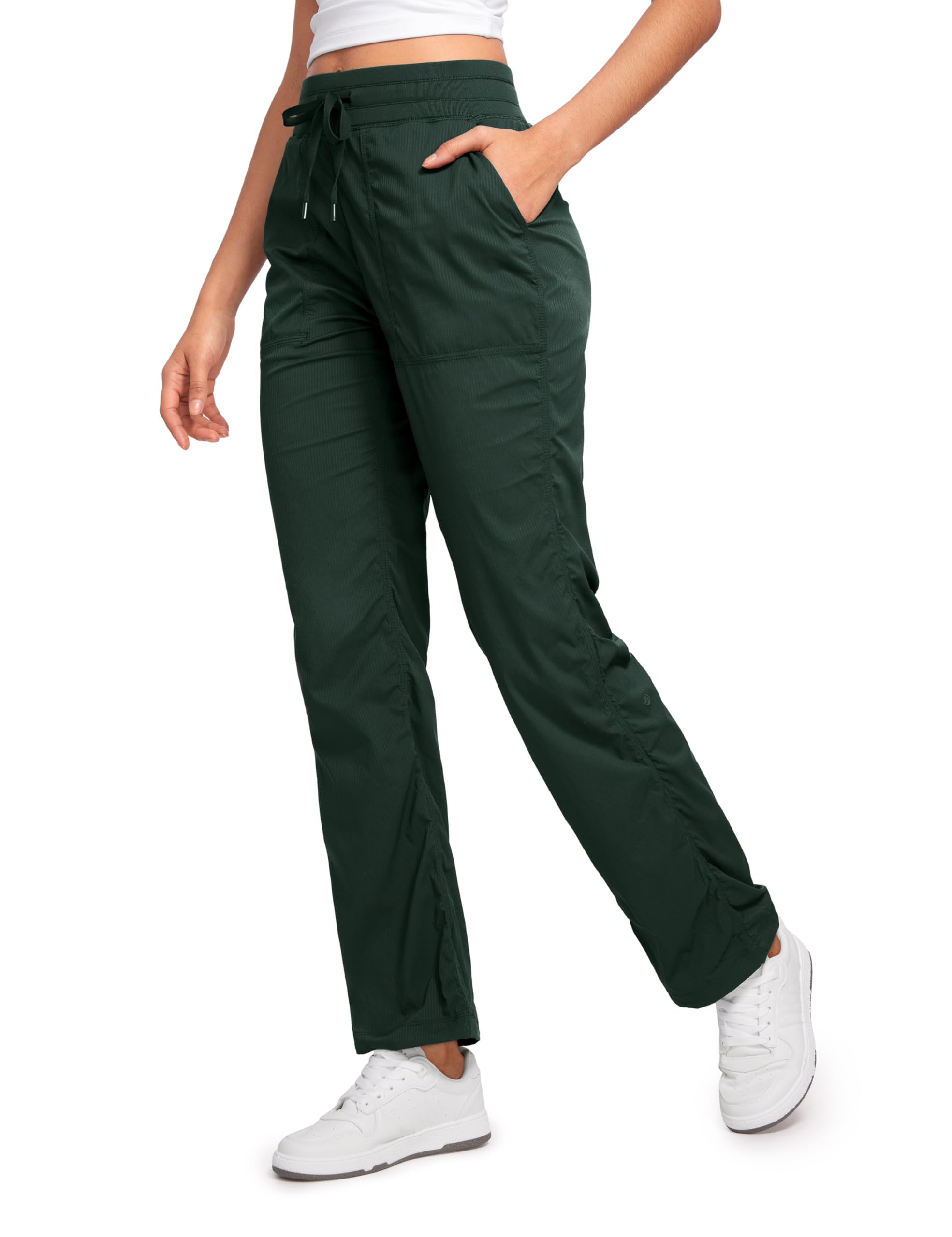 CRZ YOGA Womens Straight Leg Workout Pants High Waisted Lightweight Lounge Athle