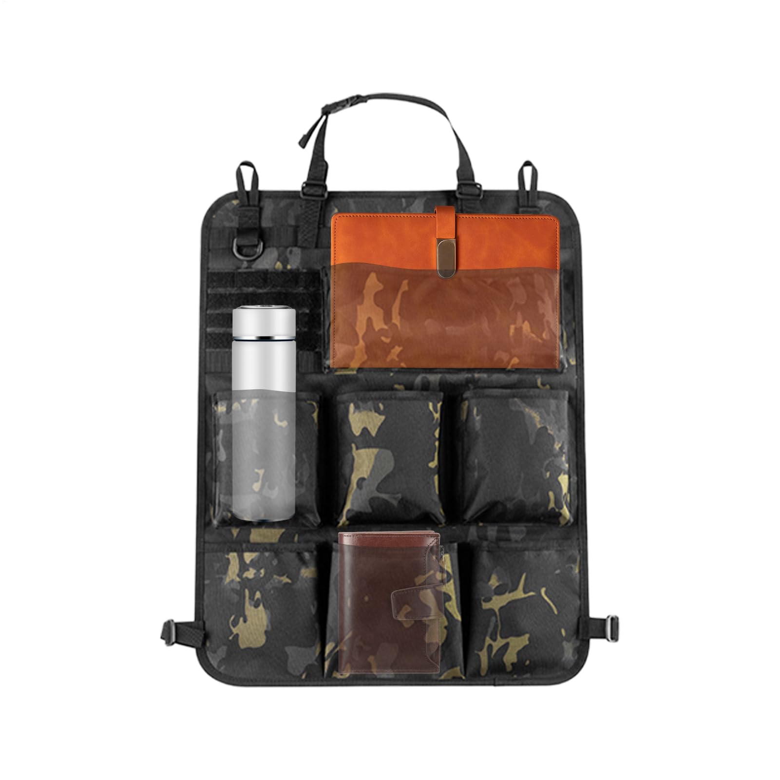 Organiseur de siège de voiture avec 8 poches de rangement et design Oxford 900D robuste