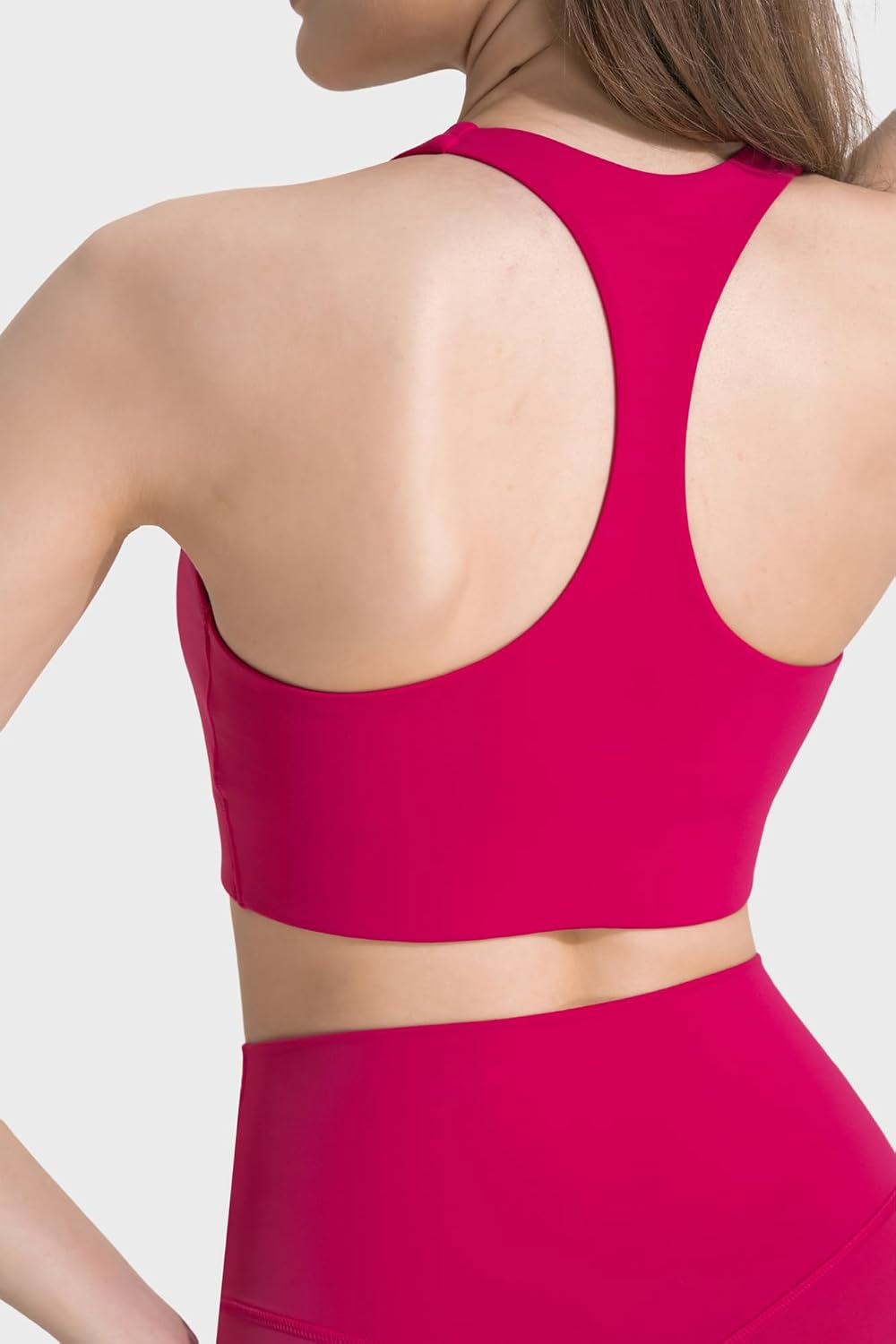 altiland High Support Sports Bras for Women, Molded Cup Racerback Push Up Wireless Running Bra Full Coverage and Lift