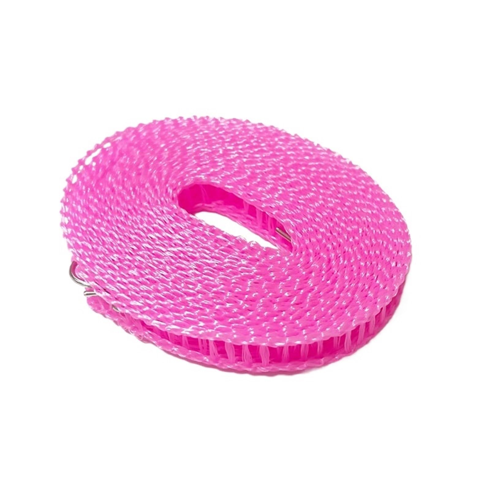 Laundry Line 2Pcs 10m/8m/5m/3metres Non-slip Windproof Hanger Outdoor Clothesline Travel Retractable Rope Washing Line Camping Drying Lines Home Gadget Balcony Garden(Pink,8M)
