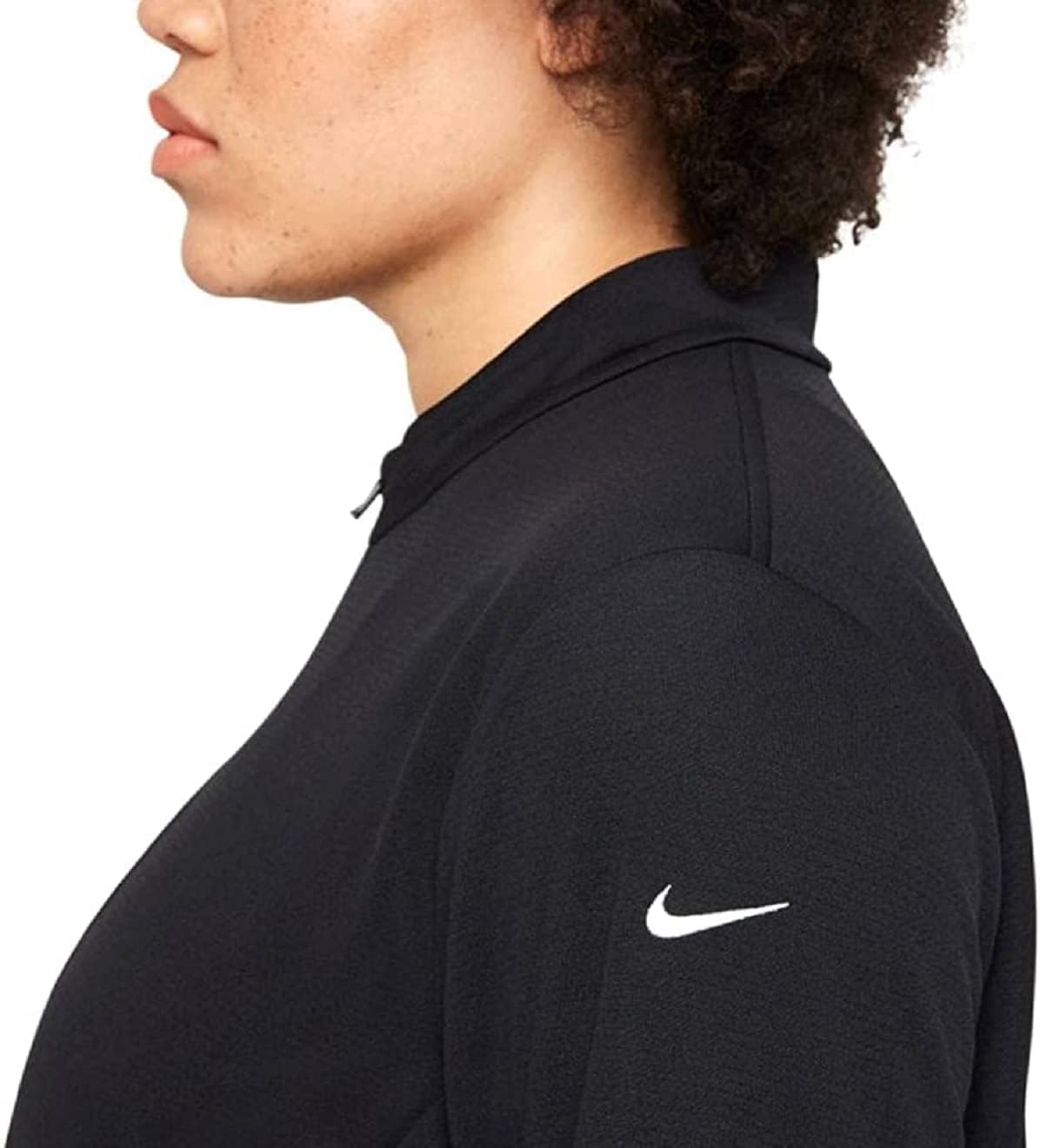 Nike Women's Dri-fit Uv Victory Long-Sleeve Half-Zip Top (as1, Alpha, m, Regular, Regular, Black) - Image 5