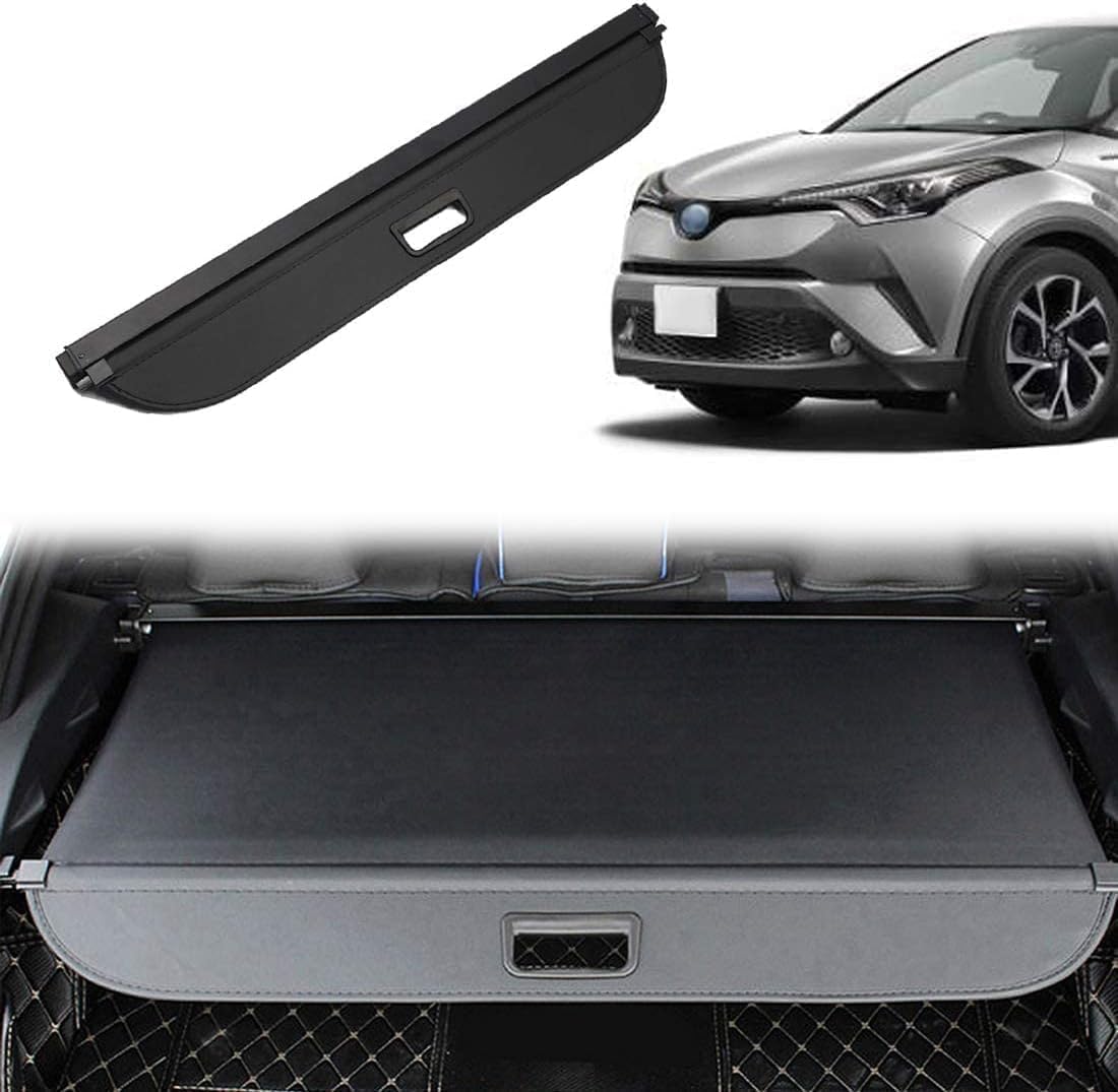 Qiaocl Car Retractable Rear Trunk Parcel Shelf For Toyota Chr 2016-2019, Rear Boot Cargo,Cover Curtain Shield,Boot Load Luggage Cover