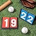 Hiboom 2 Pcs Scoreboard Flipper 2 Digit Scoreboard Tennis Score Keeper Portable Tabletop Flip Football Score Board for Soccer Basketball Baseball Sports Games (1 Red+1 Blue)