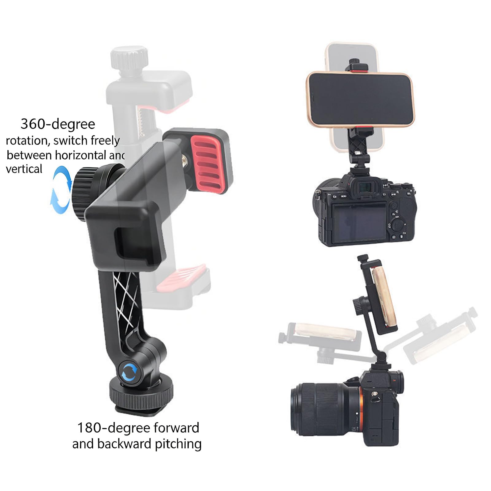 Gabbia universale per fotocamera DSLR con design a doppia maniglia piastra a sgancio rapido per fotografia stabile impugnatura per maniglia slot