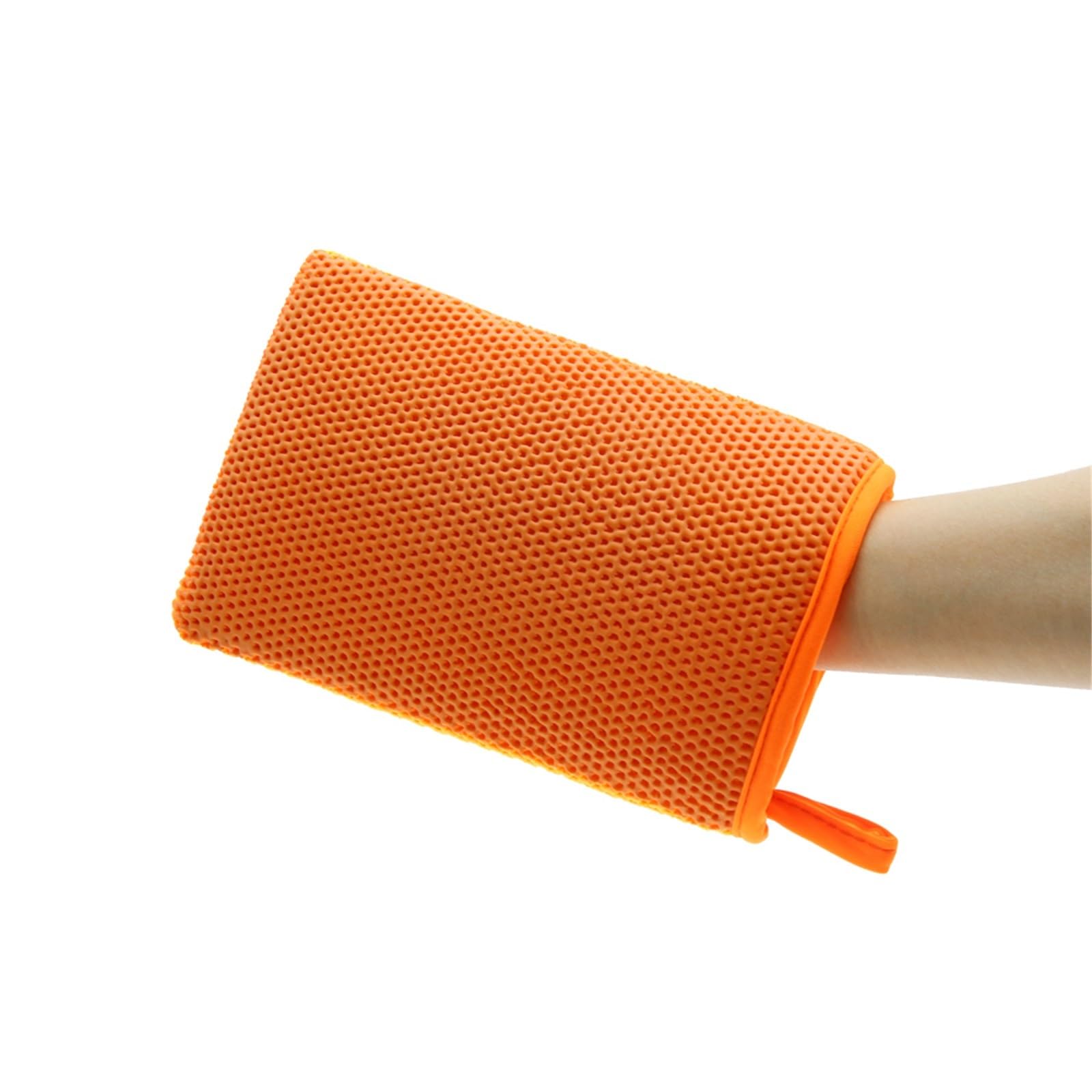 Clay Bar Waschhandschuhe, Feiner Handschuh | Autopflege-Reinigungstuch aus Mikrofaser(1pc orange)