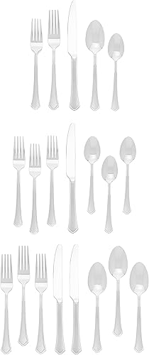 Miniatura 5 de Pfaltzgraff Capri Frost - Juego de cubiertos de acero inoxidable (20 piezas, servicio para 4 unidades)