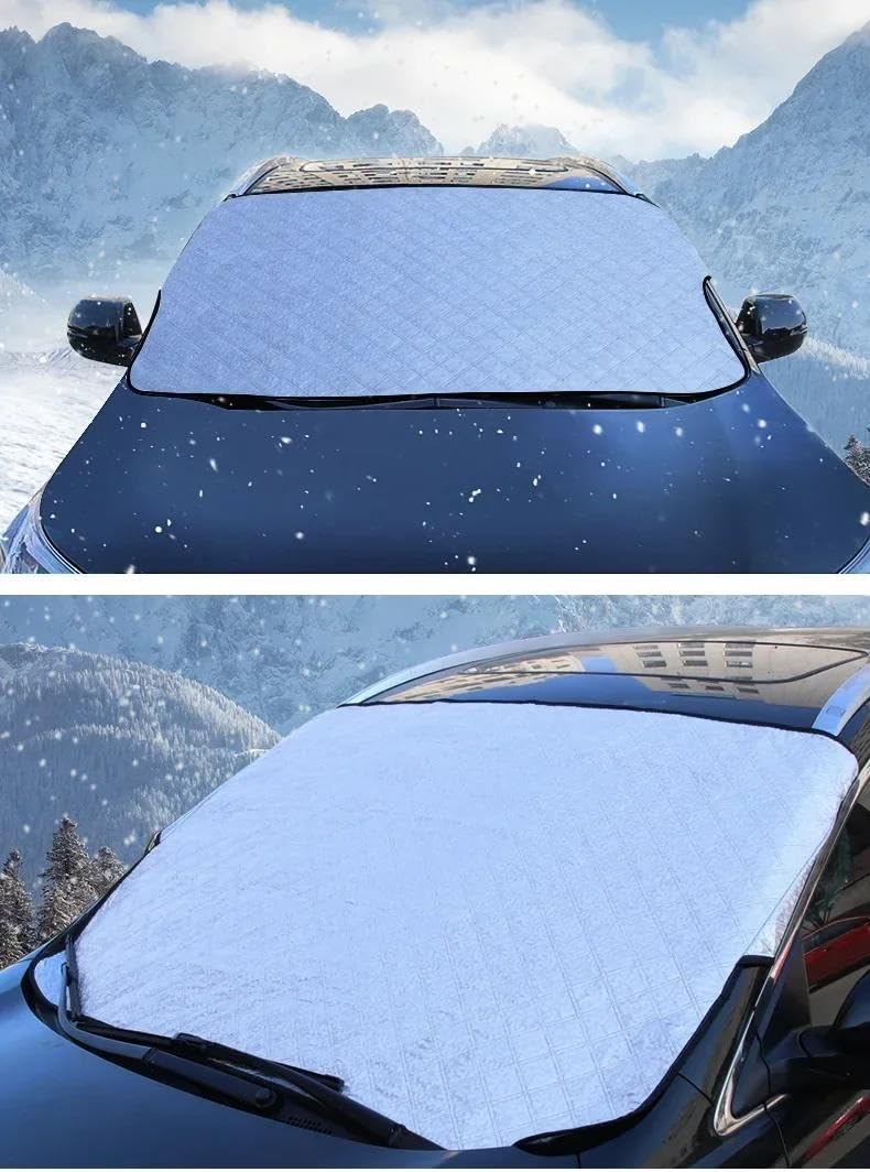 Couverture Pare-Brise Voiture Couverture D'écran Fenêtre Avant Voiture Couverture Solaire Automatique Pare-Brise Voiture Protection Contre Poussière Anti-Neige Glace Voiture Bache Pare-Brise