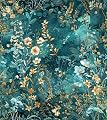 lenify Floral Peel and Stick Wallpaper Green Flower Contact Paper 17.3inch x 118.1inch Botanical Self Adhesive Wallpaper for Bedroom Bathroom Vintage Decorative Cabinet Removable Paper Vinyl Roll