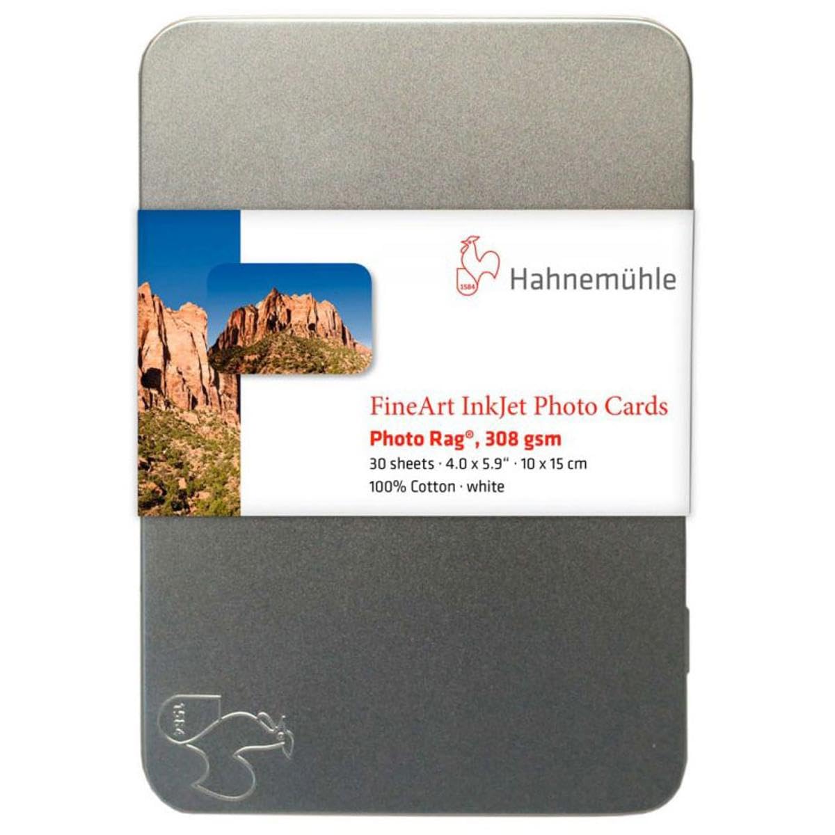 Hahnemuhle Rag Matte FineArt Bright White Inkjet Photo Cards, 4x6", 30 Sheets