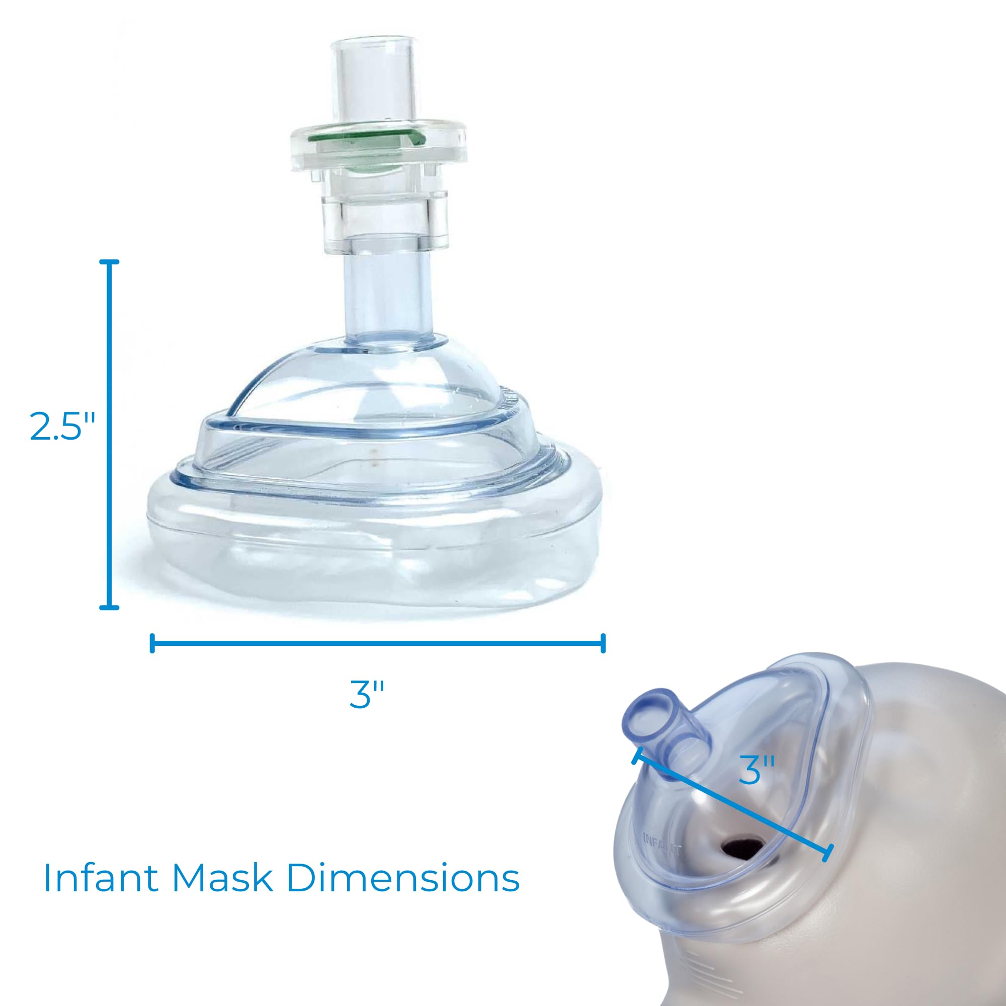 WNL Products CPR Rescue Mask, Adult/Child & Infant Pocket Resuscitator, Hard Case Kit with Belt Clip