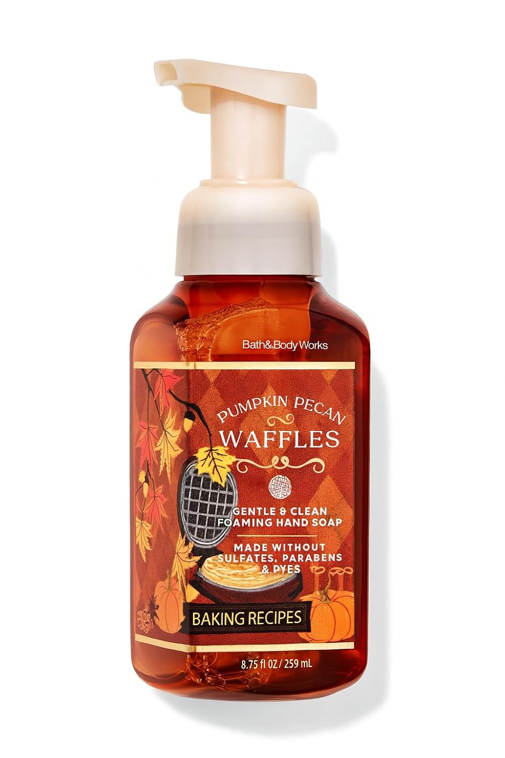 Bath and Body Works Pumpkin Pecan Waffles Gentle & Clean Foaming Hand Soap 8.75 fl oz, Maple Pumpkin Spice Brown Sugar