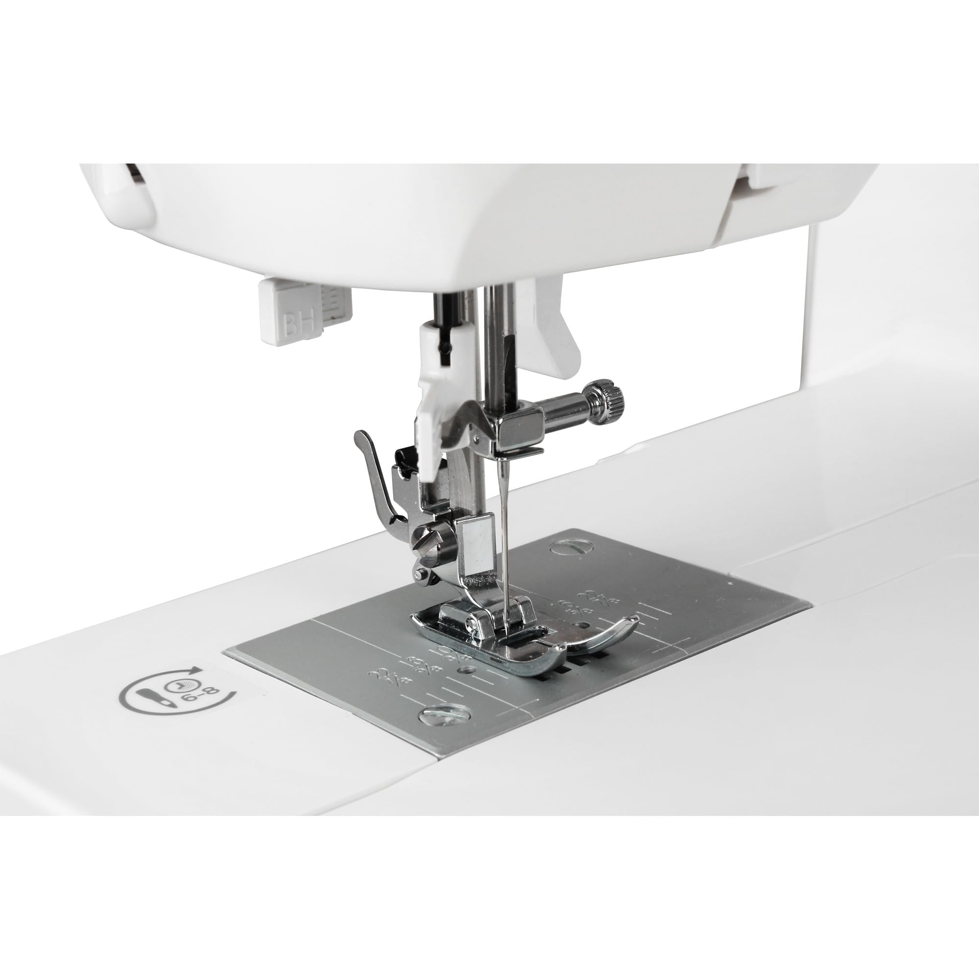 Singer Macchina per cucire C5205 LED-Light, con Display e infila ago automatico, bianca e arancio