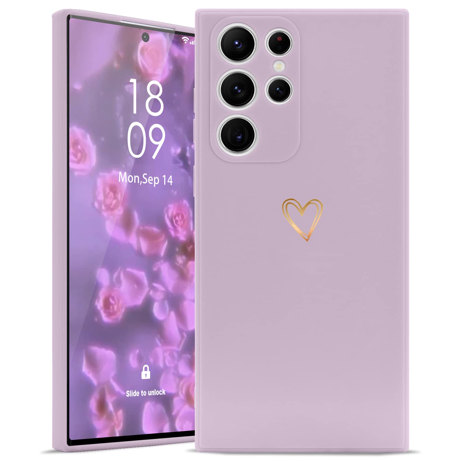 Wirvyuer Compatible with Samsung S22 Ultra Case for Women Girls