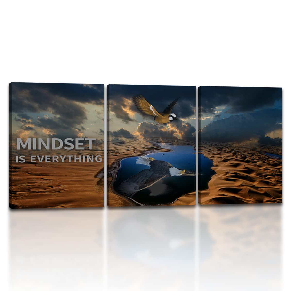 3 paneles de lienzo inspirador, arte de pared motivacional, arte de pared inspirador, citas de emprendedor, pintura para decoración del hogar, sala de estar, oficina, dormitorio, 36 pulgadas de ancho