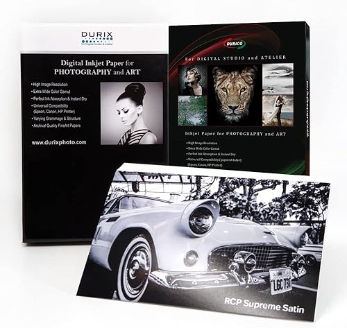 DURICO RCP Supreme Satin 270gsm - Papel fotográfico para inyección de tinta digital (5-x-7100 hojas)