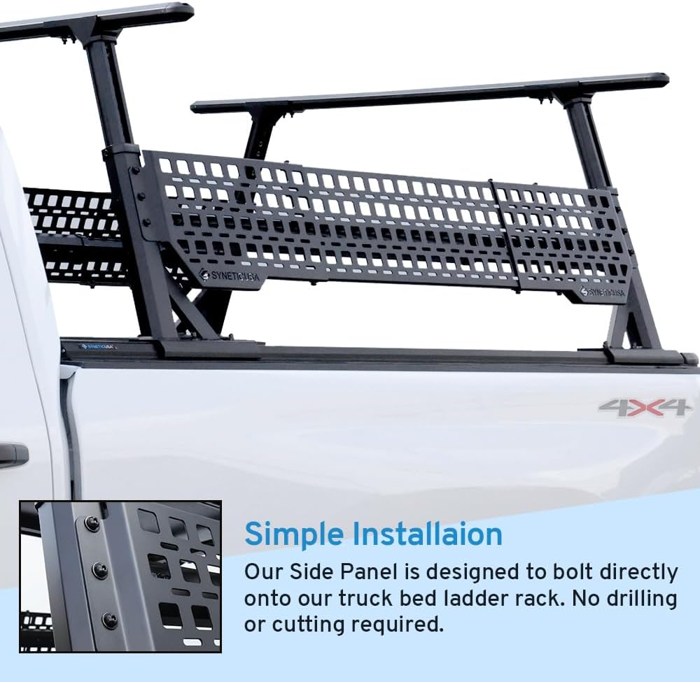 Syneticusa AR Automatic Retractable Truck Bed Cover with Rack for Dodge Ram 1500 2500 3500 2000–2026 | 6’4” (76.3”) Bed | Aluminum Hard Tonneau Cover | One-Person Installable | Waterproof, Low-Profile