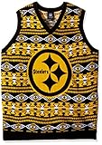 FOCO Pittsburgh Steelers Aztec Print Ugly Sweater Vest Medium