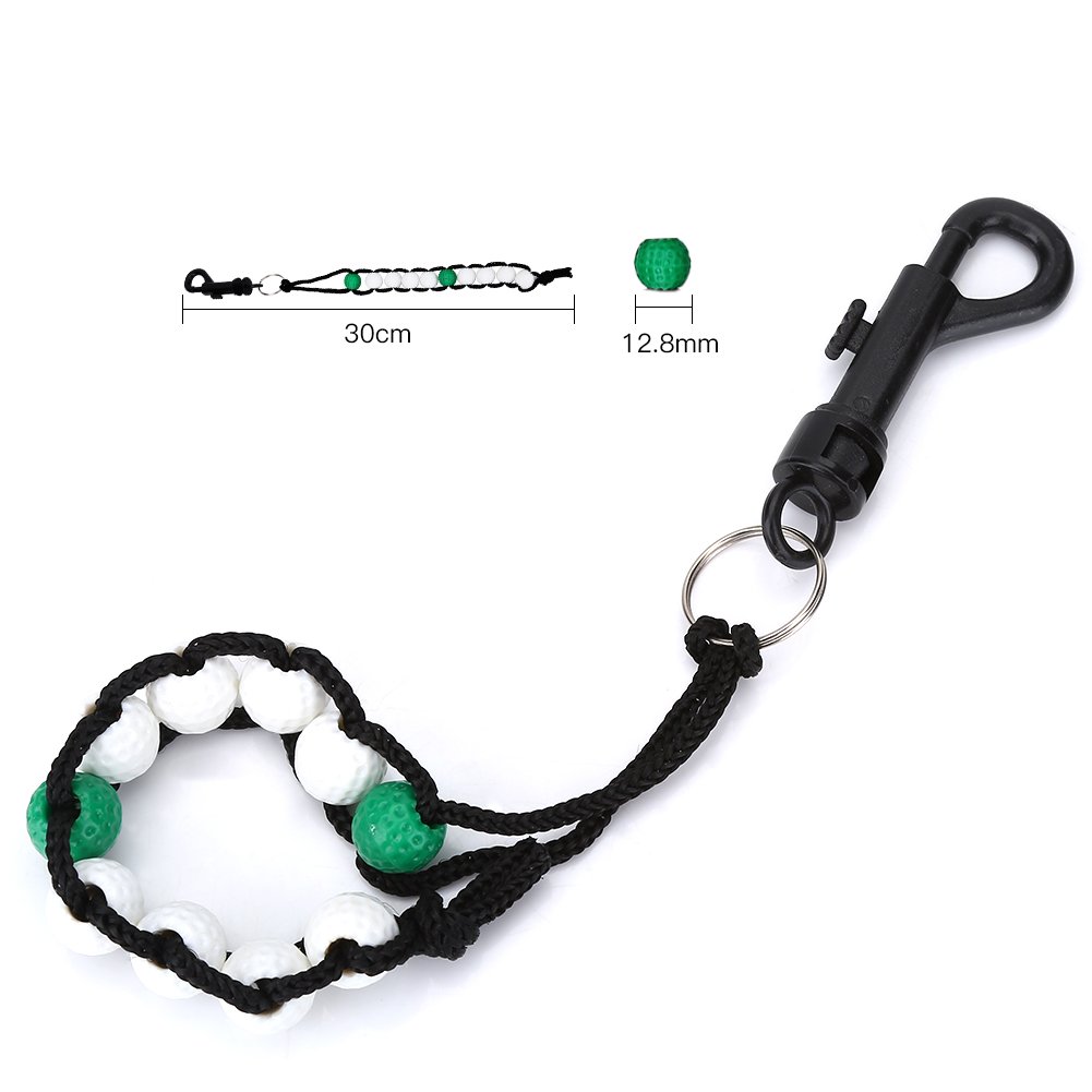 2 Pcs Bead Stroke Counter with Clip for Easy Scorekeeping on the Course
