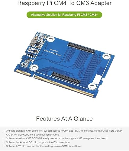 Miniatura 3 de Waveshare CM4 a CM3 Adaptador Solución Alternativa para Raspberry Pi CM3  CM3+