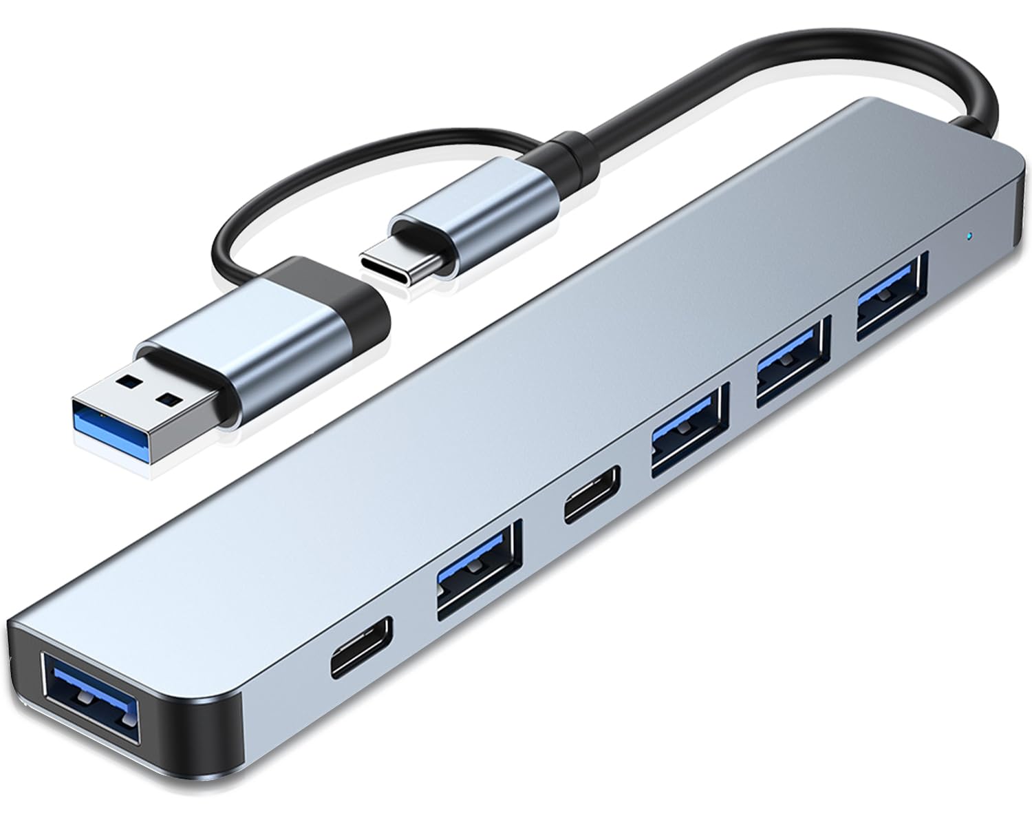 Sponsored Ad - Aluminum USB C & USB Hub 7-in-1 with USB 3.0, USB-C Ports for PC/Laptops/MacBook Pro/Air/iMac/iPad and More Devices