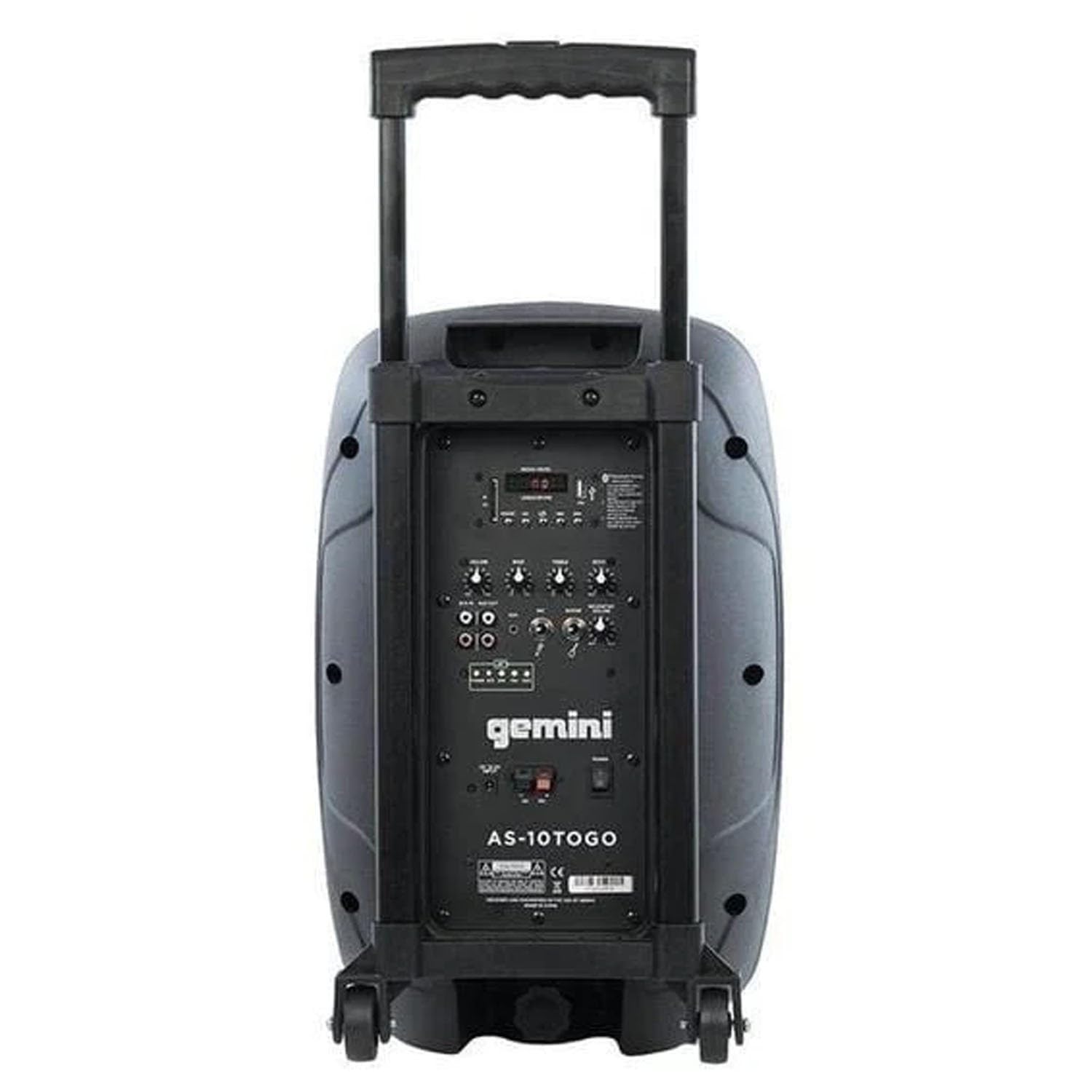 Enceinte Active Gemini AS 10 Togo sur Batterie Micro Filaire - 1000 Watts USB/BT/AUX/SD