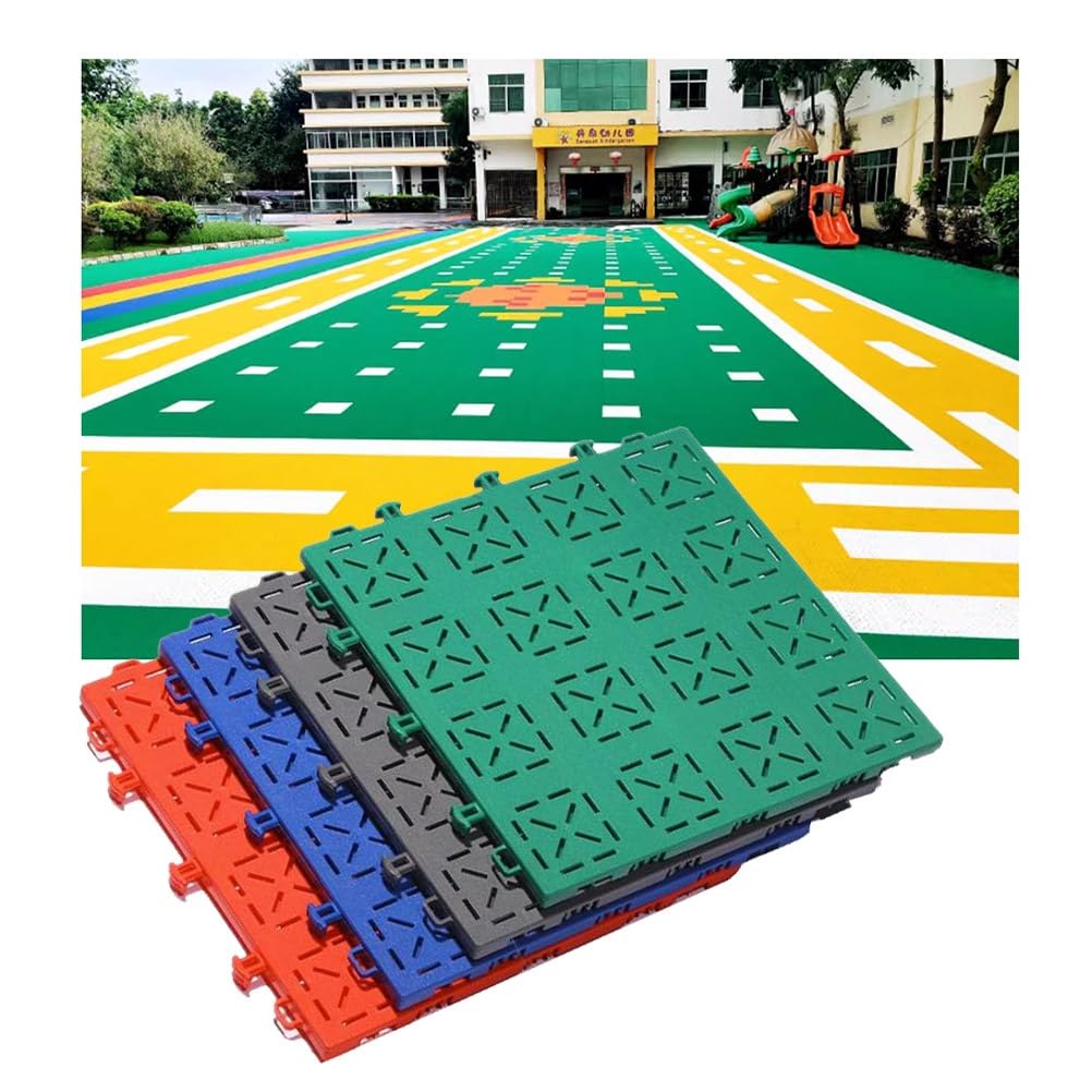 Tapis de sport modulaire et drainant antidérapant pour amortir les chocs en extérieur