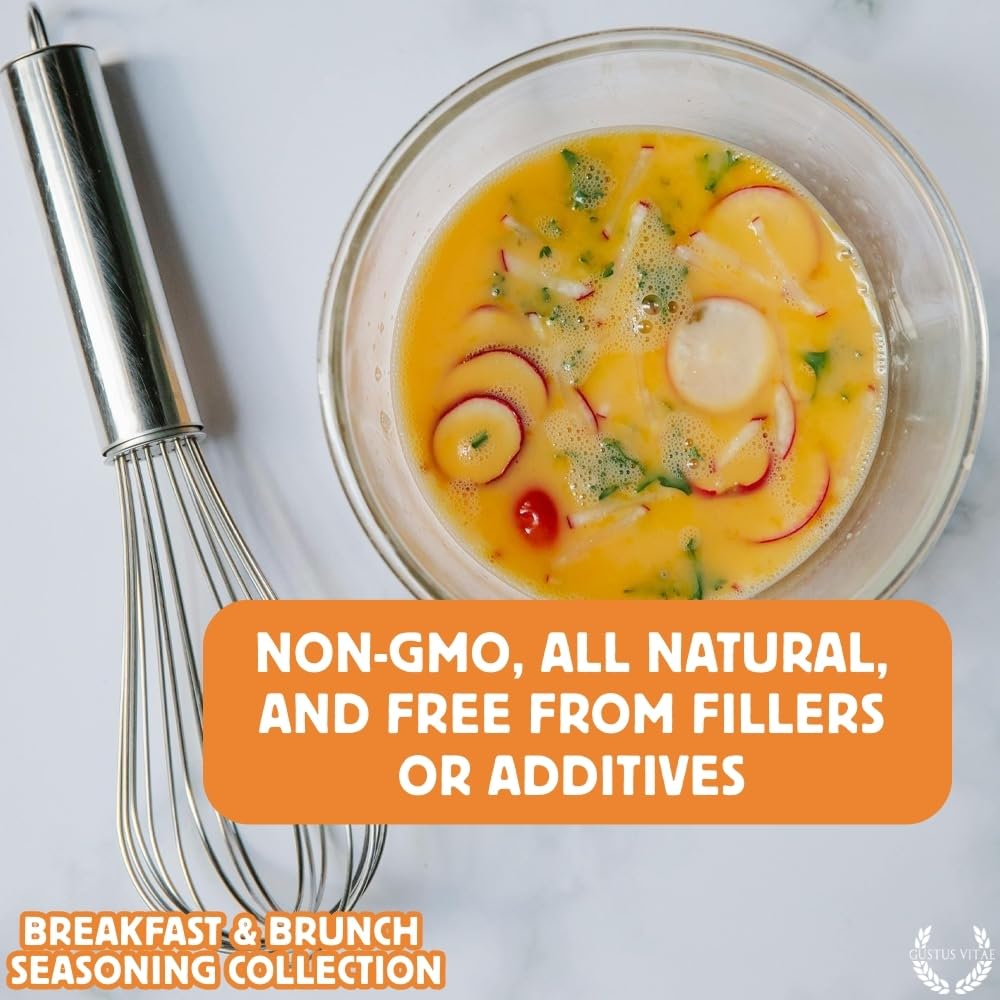 Breakfast & Brunch Seasoning Set - Artisanal Spice Blends Six Pack | Authentic Small Batch Seasonings | 6 Gourmet All Natural Spices | Hand Packed, Non GMO | GLP-1 Friendly | Sustainably Sourced, Made in USA | Marinades and Rubs | Gustus Vitae | All Occasion Gift