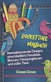  Pocket Cafe Malbuch: Stressabbauende Designs, einschließlich Mandalas, Blumen, Meerjungfrauen und süße Tiere (Deutsche Mal- und Aktivitätsbücher)