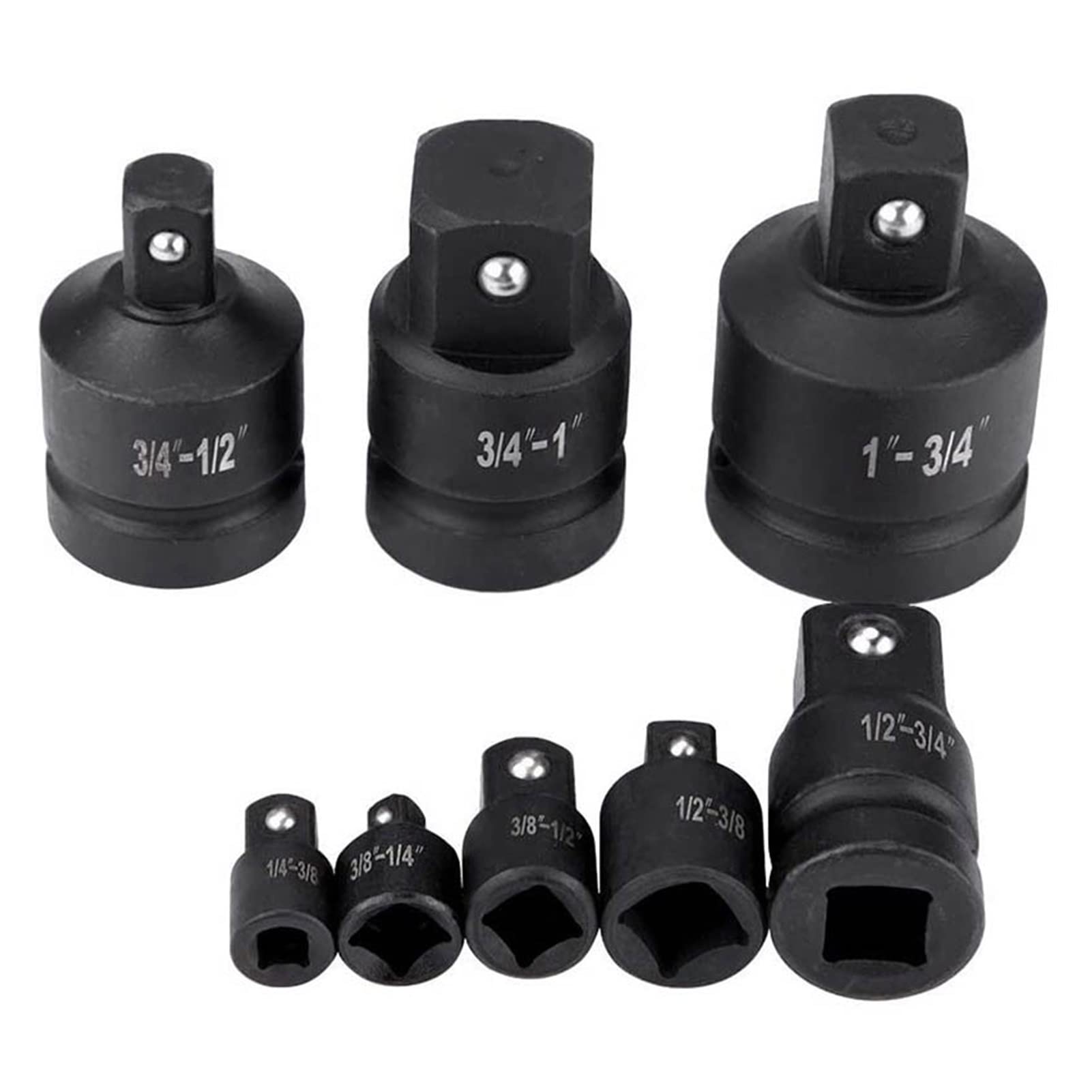 Conjunto de adaptadores de Enchufe de Impacto de 8pc APAPTORES DE CONFORTOR DE Reductor 1/4 "3/8" 1/2 "3/4" 1 "