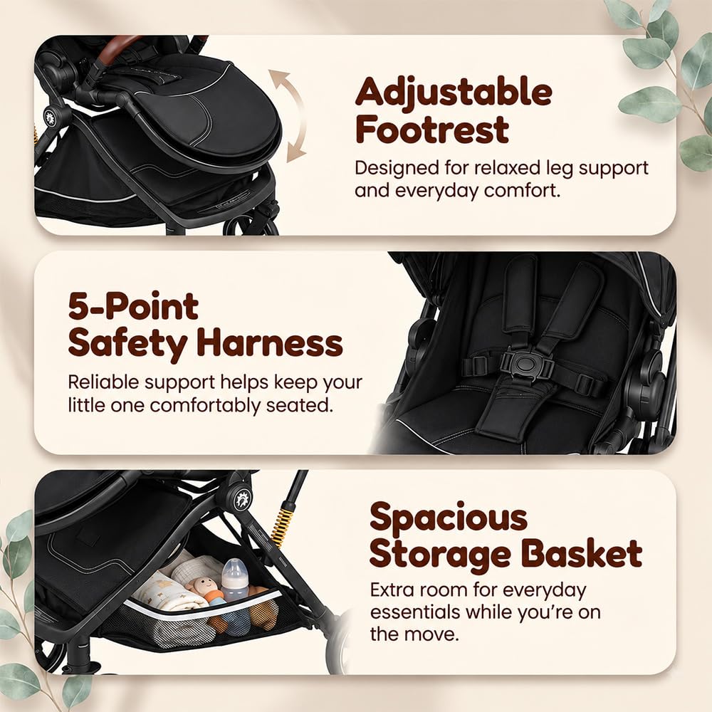 StarAndDaisy Coballe Stroller - Recline & Safety -9