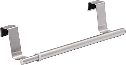Wenko 53245100 Barra toallero de puerta telescópica, acero inoxidable, 36 – 60 x 6 x 7 cm, plata mate