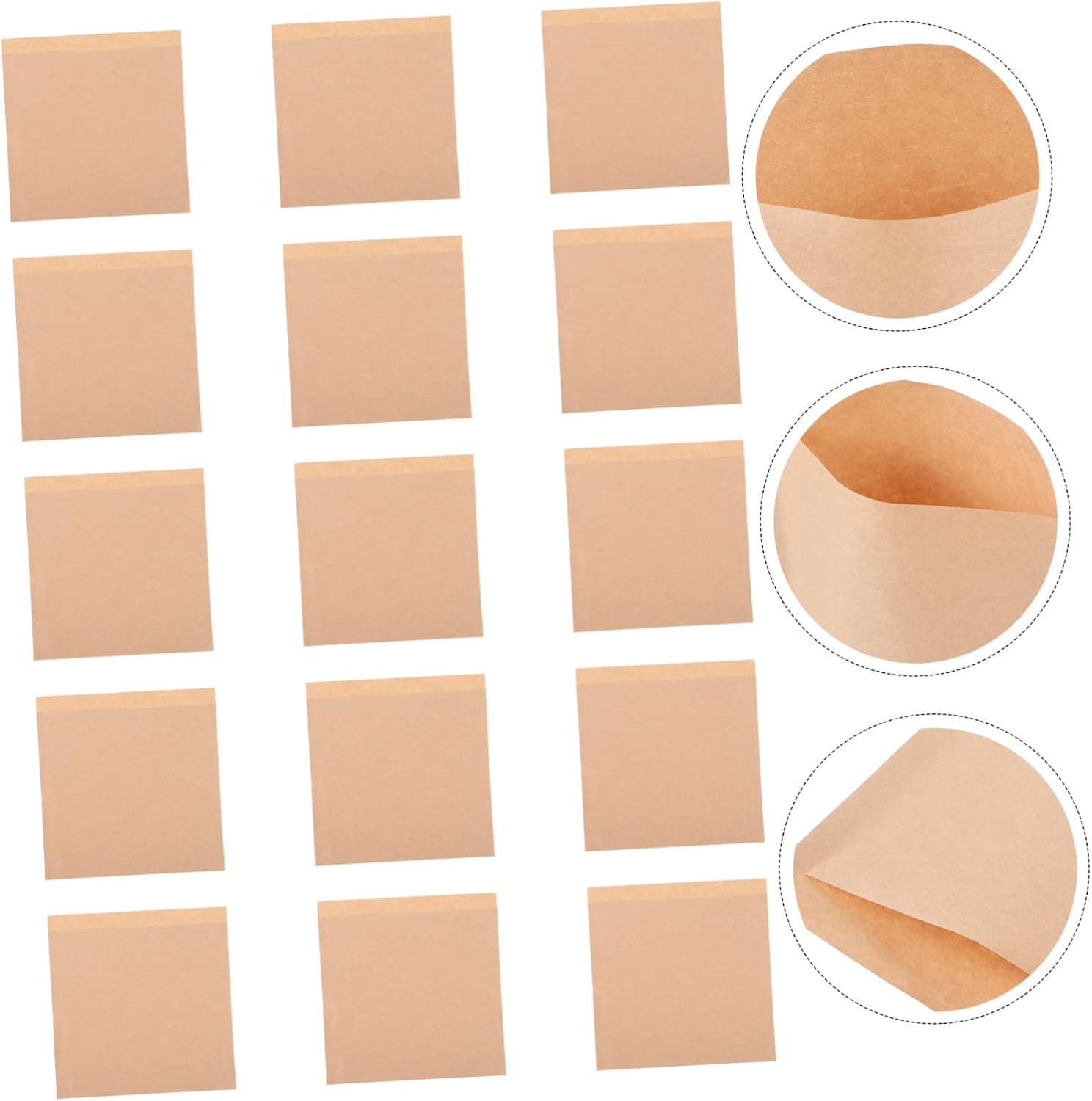 Healeved 500pcs Oil-resistant Kraft Paper Bags Disposable Cookie Bags for Packaging Paper Snack