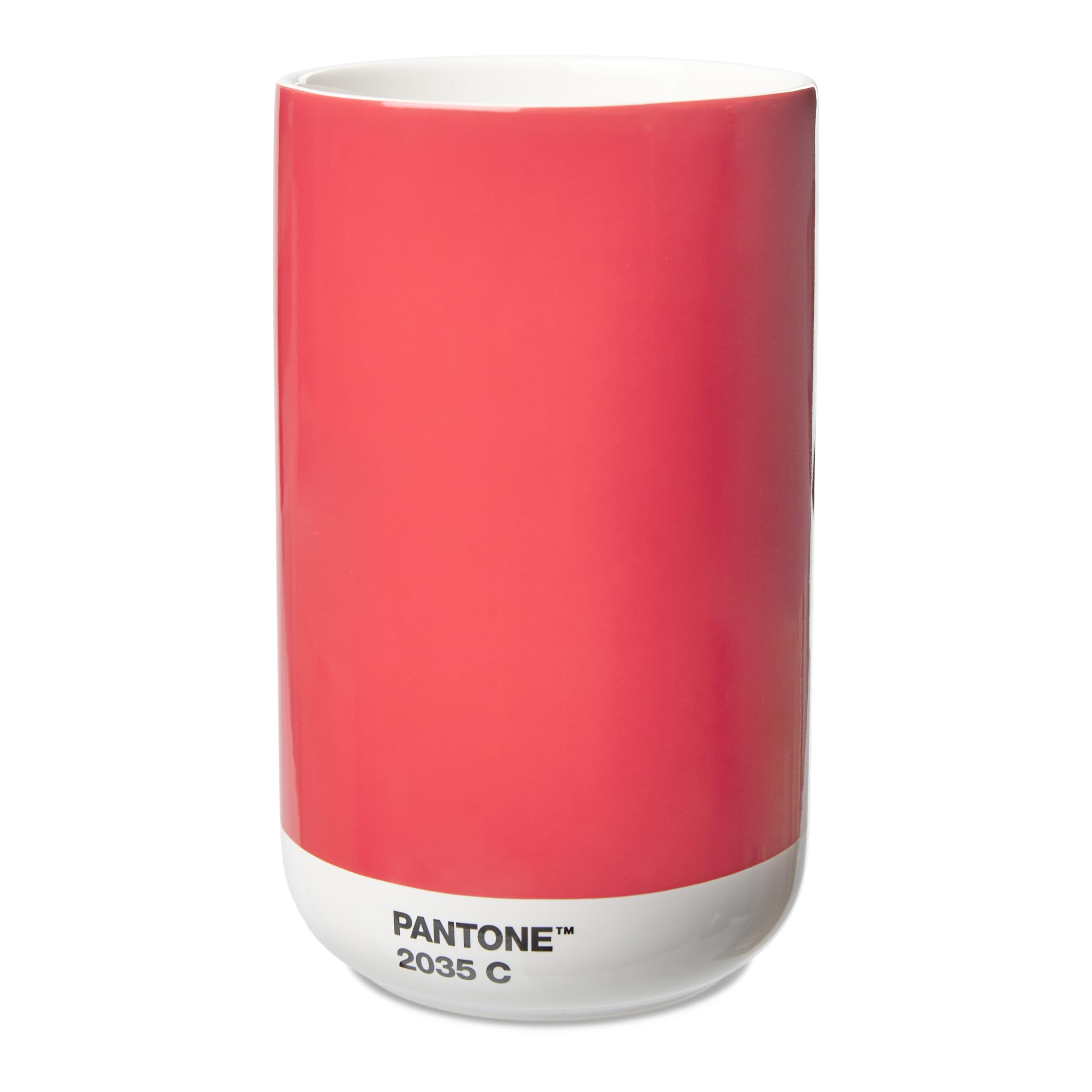 Jarrón de porcelana PANTONE Rojo 2035C en caja de regalo original